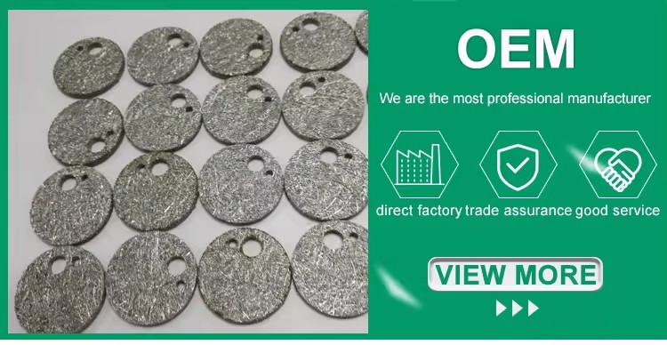 60% 65% 70% Porosity Porous Fiber Felt 0.4mm Thickness 40um 5 Micron N2 N4 Nickel Sinter Fiber Felt(pic1)
