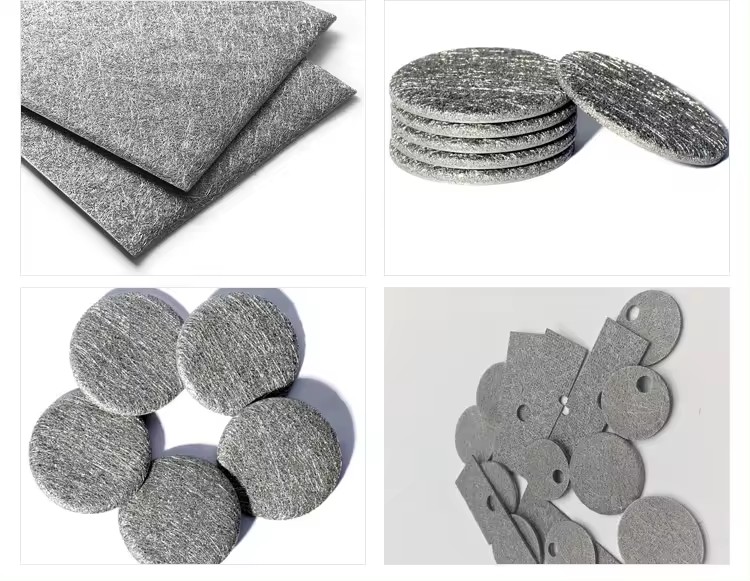 60% 65% 70% Porosity Porous Fiber Felt 0.4mm Thickness 40um 5 Micron N2 N4 Nickel Sinter Fiber Felt(pic3)